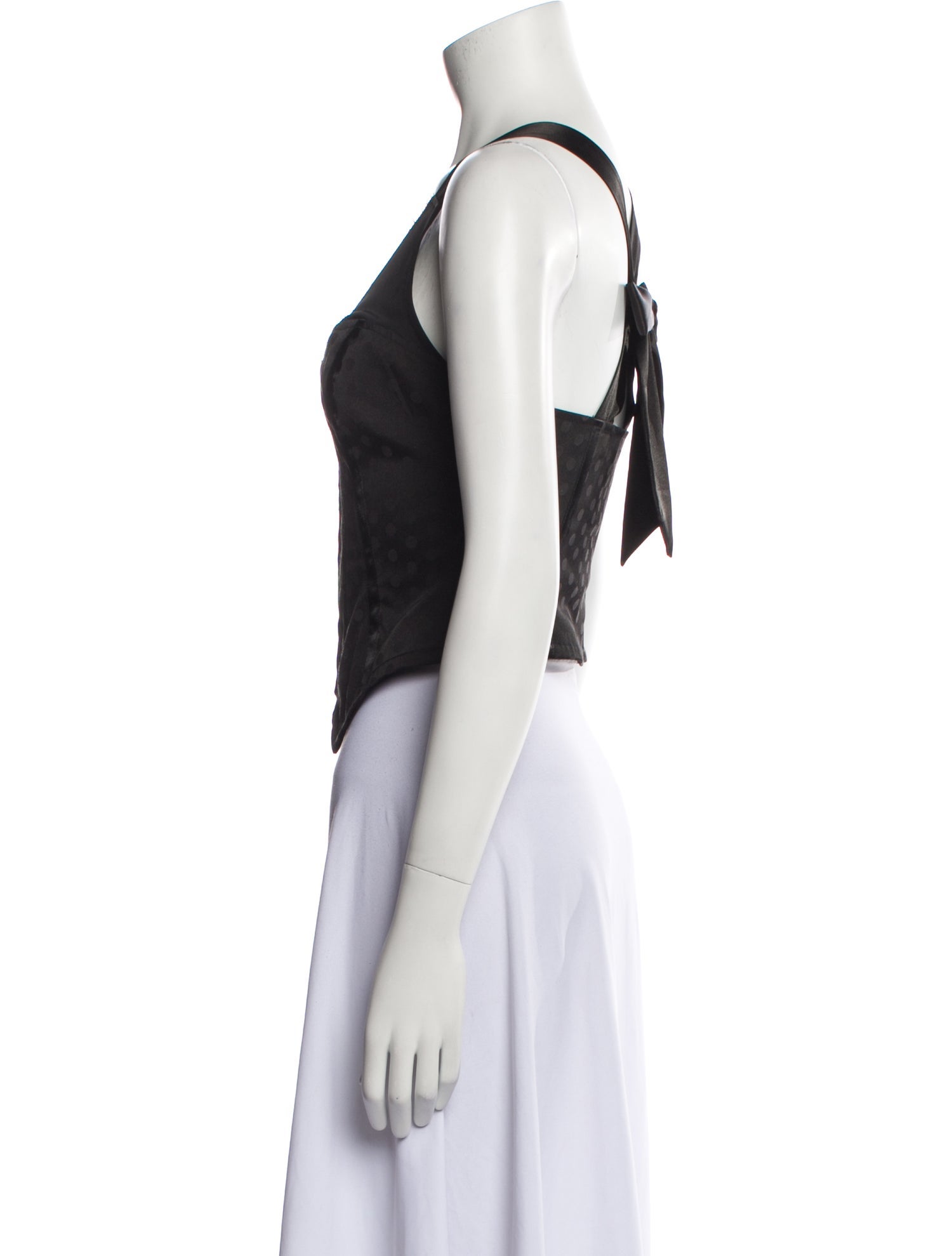 Guess Silk V-Neck Crop Top