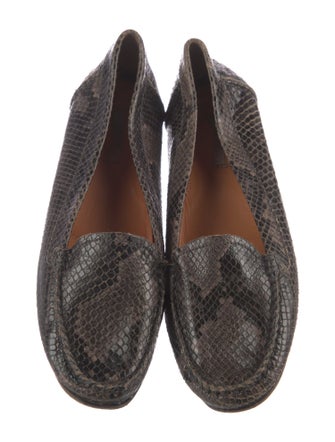 Geox Snakeskin Animal Print Moccasins