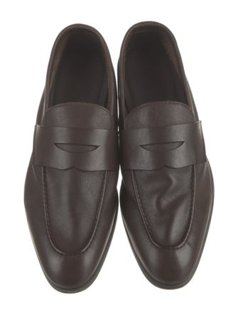 G. Brown Leather Loafers