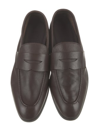 G. Brown Leather Loafers