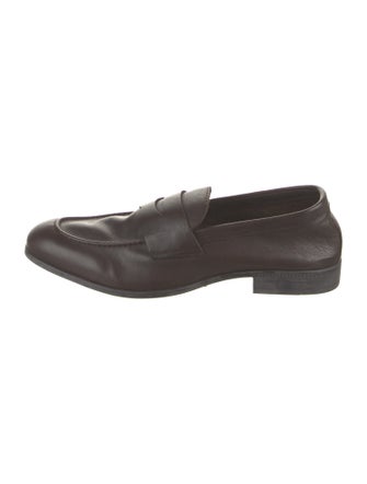 G. Brown Leather Dress Loafers