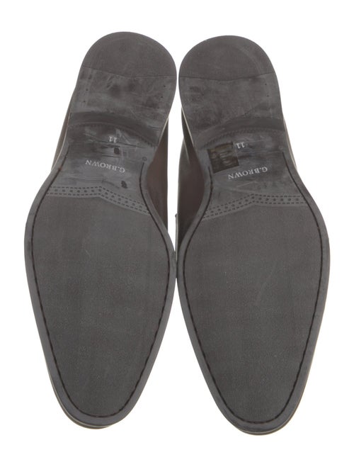 G. Brown Leather Dress Loafers