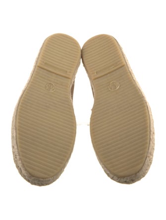 G. Brown Suede Whipstitch Trim Espadrilles
