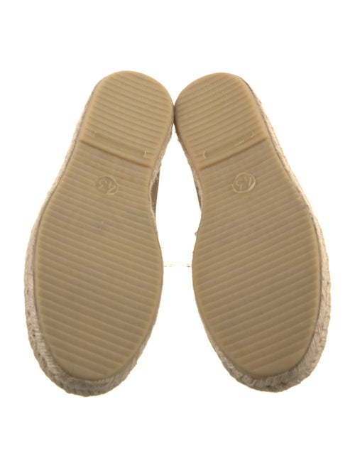 G. Brown Suede Whipstitch Trim Espadrilles