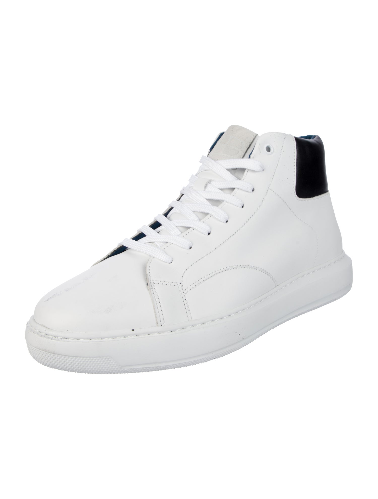 G. Brown Calfskin Colorblock Pattern Sneakers