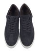 G. Brown Suede Colorblock Pattern Sneakers