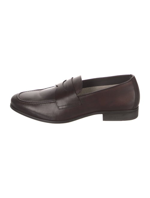G. Brown Leather Dress Loafers