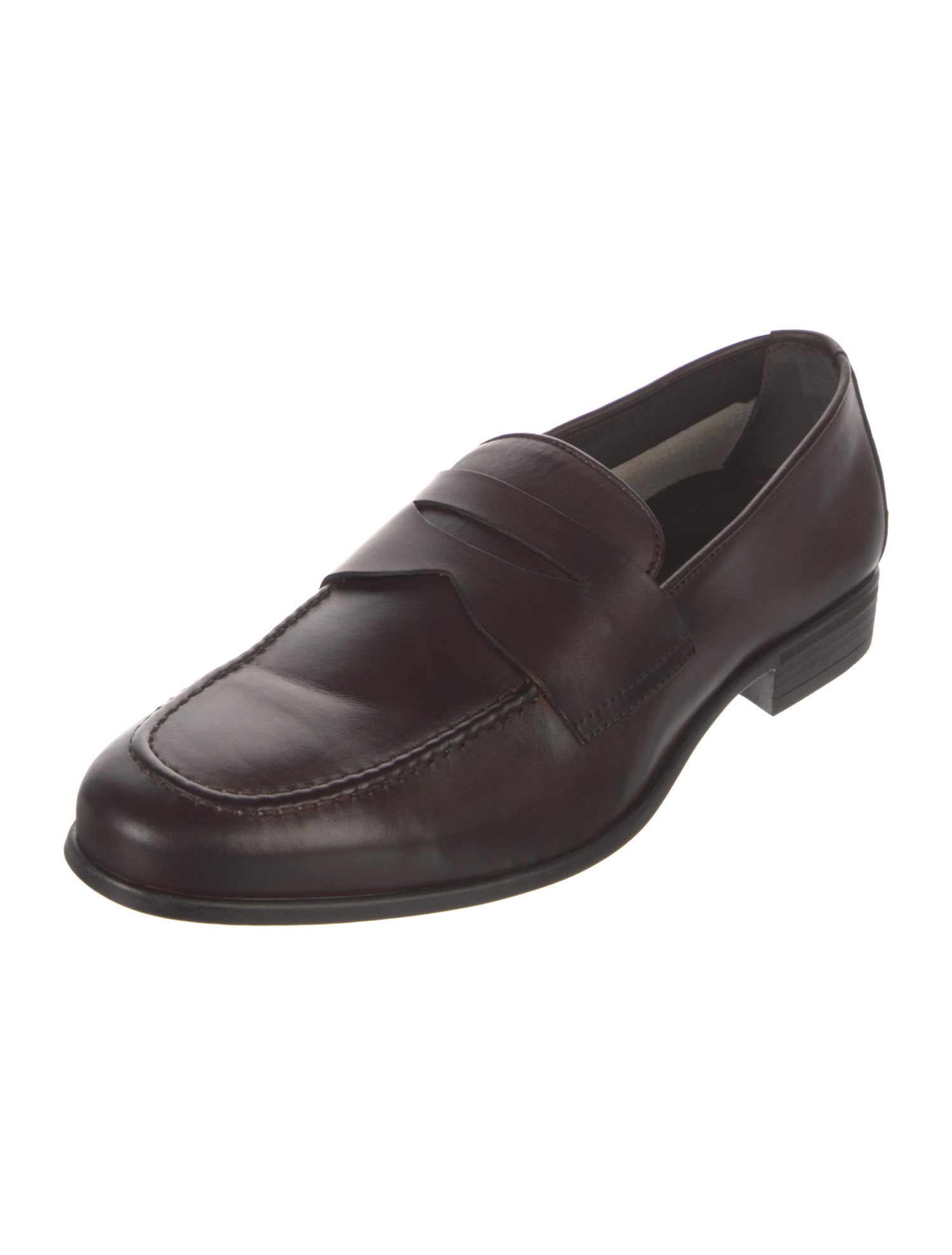 G. Brown Leather Dress Loafers