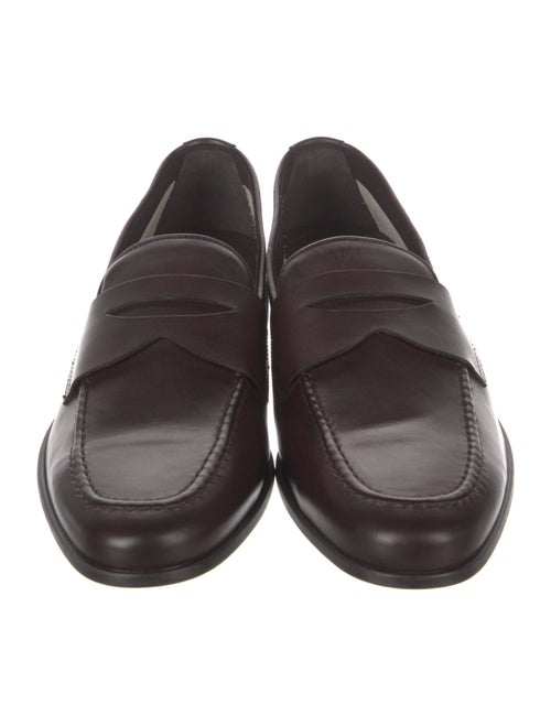 G. Brown Leather Dress Loafers