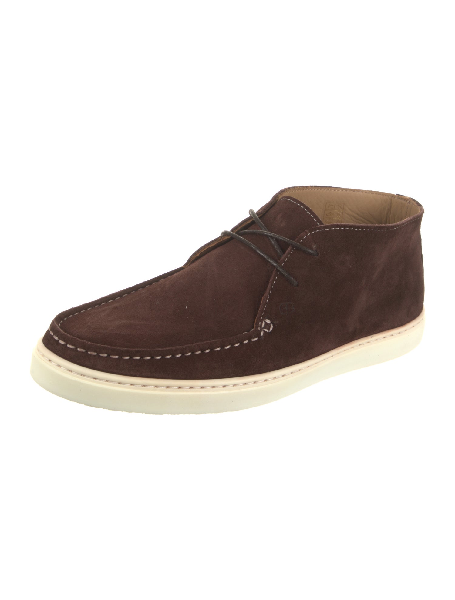 G. Brown Suede Lace-Up Boots