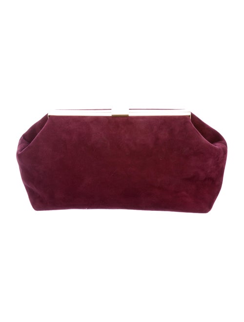 Mansur Gavriel Suede Volume Clutch