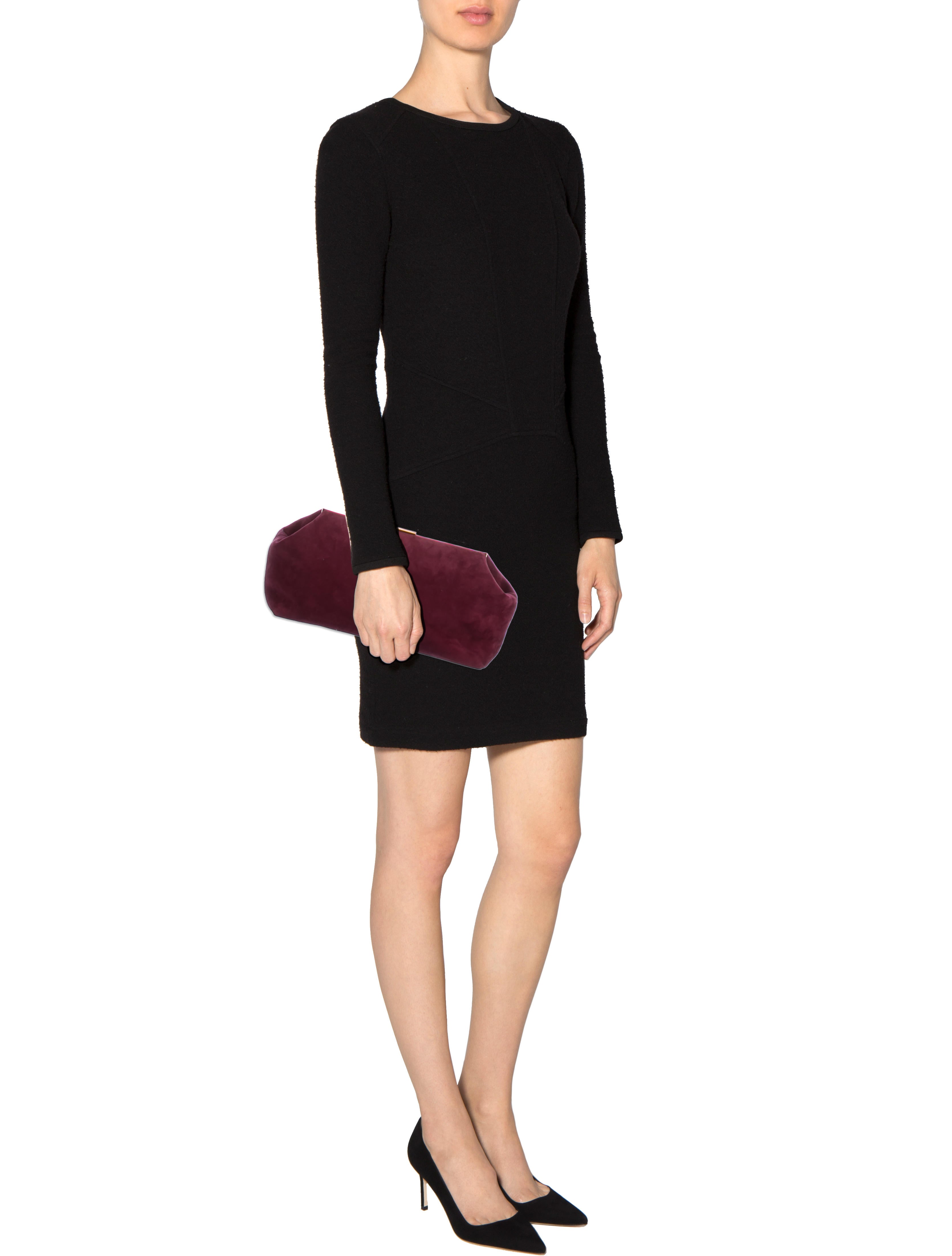 Mansur Gavriel Suede Volume Clutch