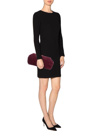 Mansur Gavriel Suede Volume Clutch