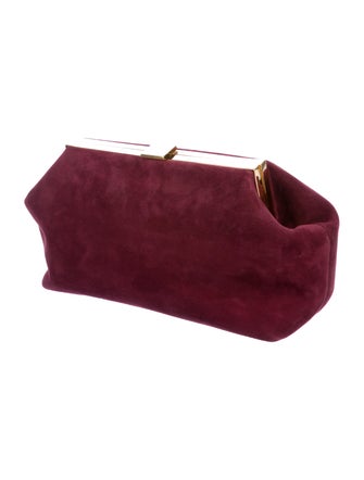 Mansur Gavriel Suede Volume Clutch