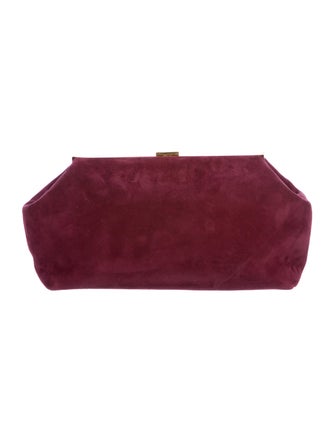 Mansur Gavriel Suede Volume Clutch