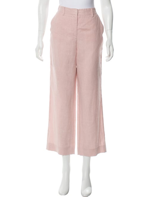 Mansur Gavriel Linen Wide Leg Pants Pink