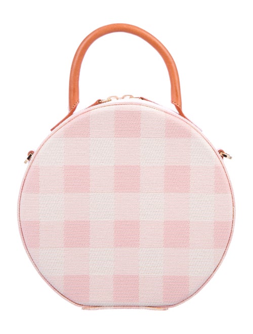 Mansur Gavriel Gingham Printed Circle Bag Pink