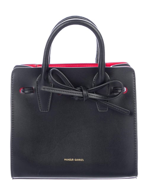 Mansur Gavriel Leather Mini Sun Bag Black