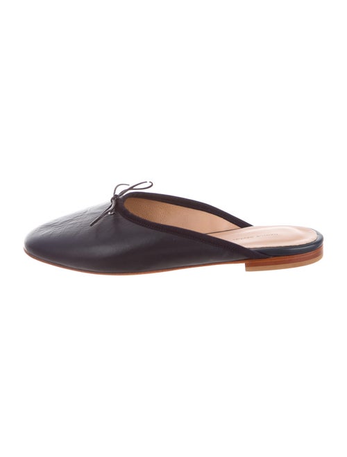 Mansur Gavriel Leather Mules Blue