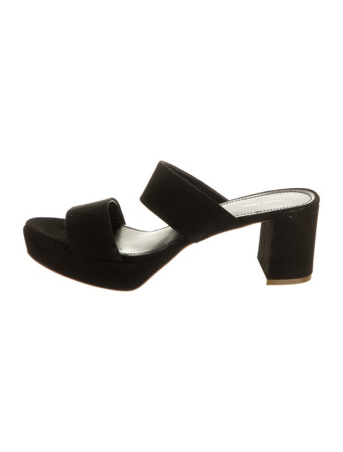 Mansur Gavriel Suede Slides Black