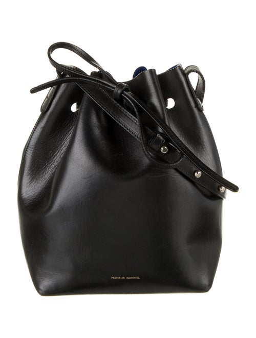 Mansur Gavriel Leather Bucket Bag Black