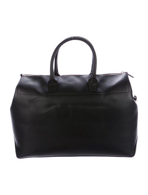 Mansur Gavriel Leather Travel Weekender Bag Black