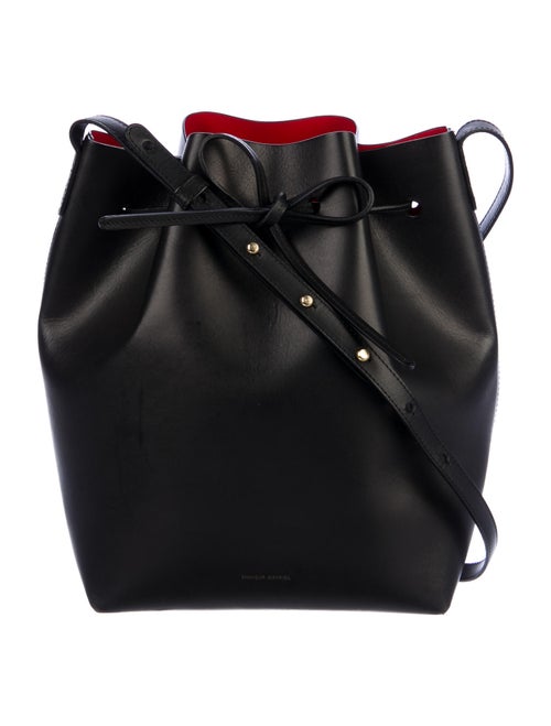 Mansur Gavriel Leather Bucket Bag Black
