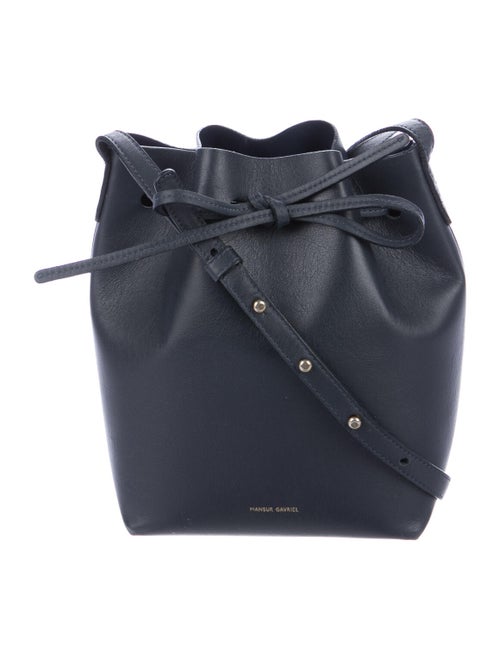 Mansur Gavriel Leather Bucket Bag Blue