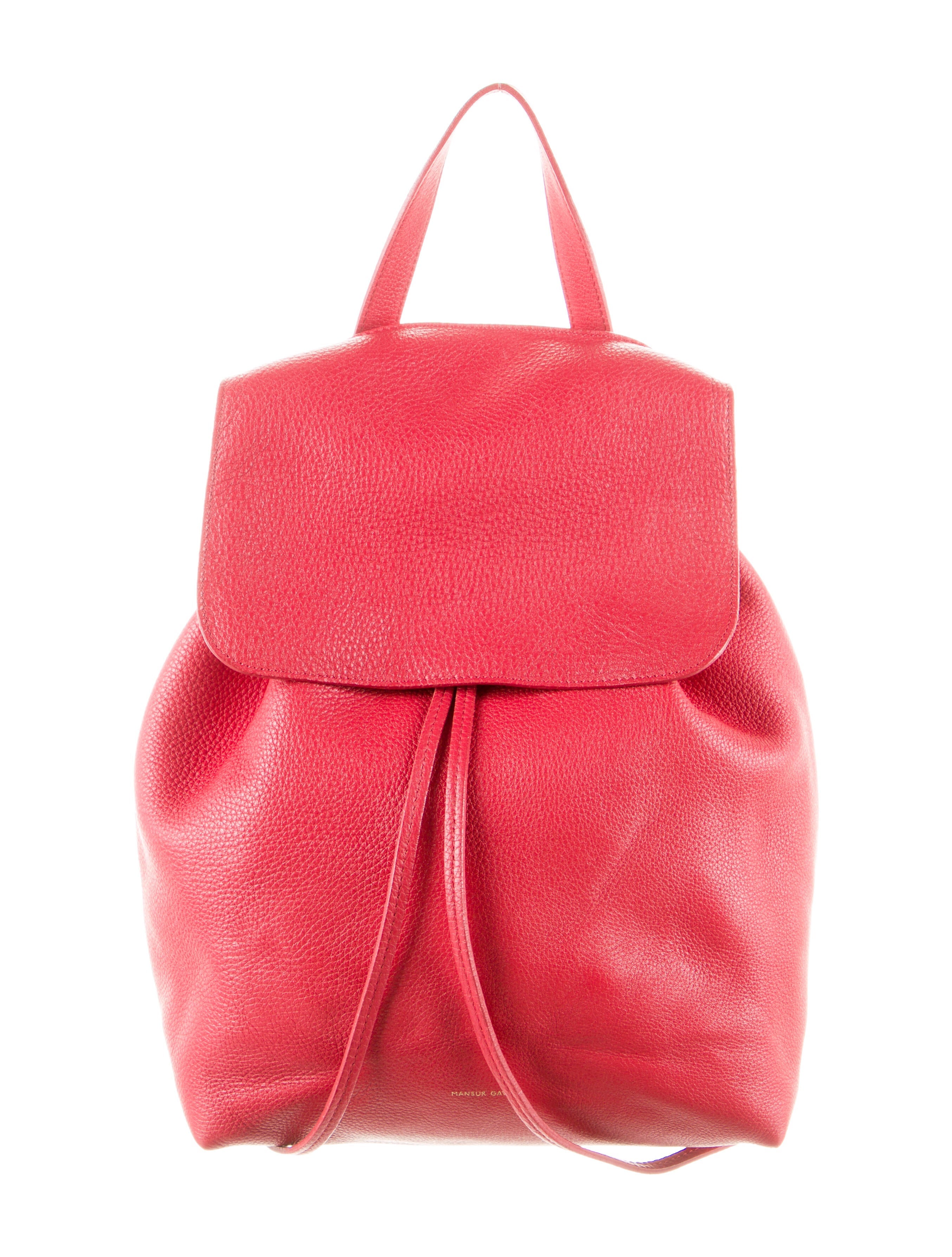 Mansur Gavriel Leather Backpack Red Backpacks, Handbags WGY39582