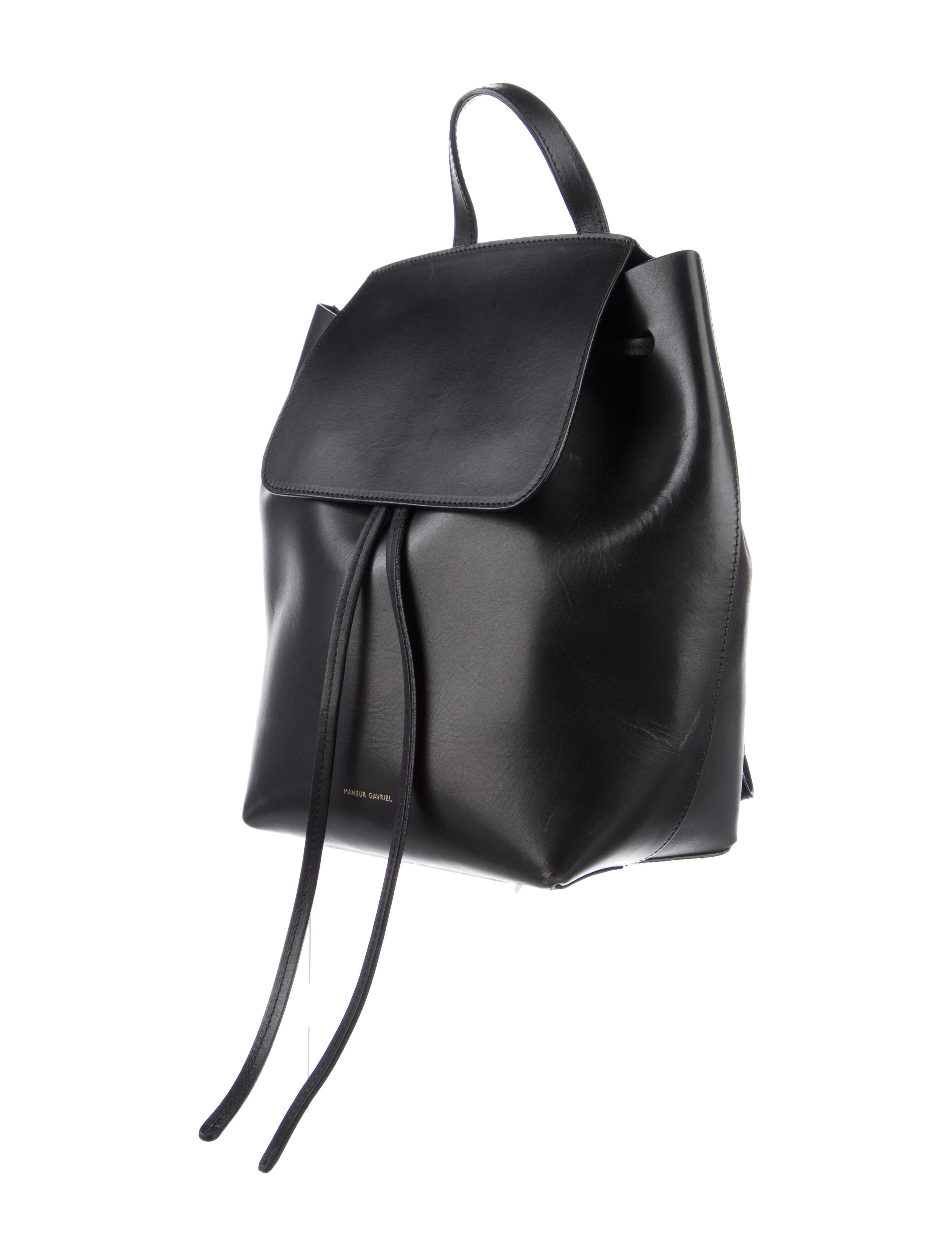 Mansur Gavriel Leather Backpack Black Backpacks, Handbags WGY38671 The RealReal