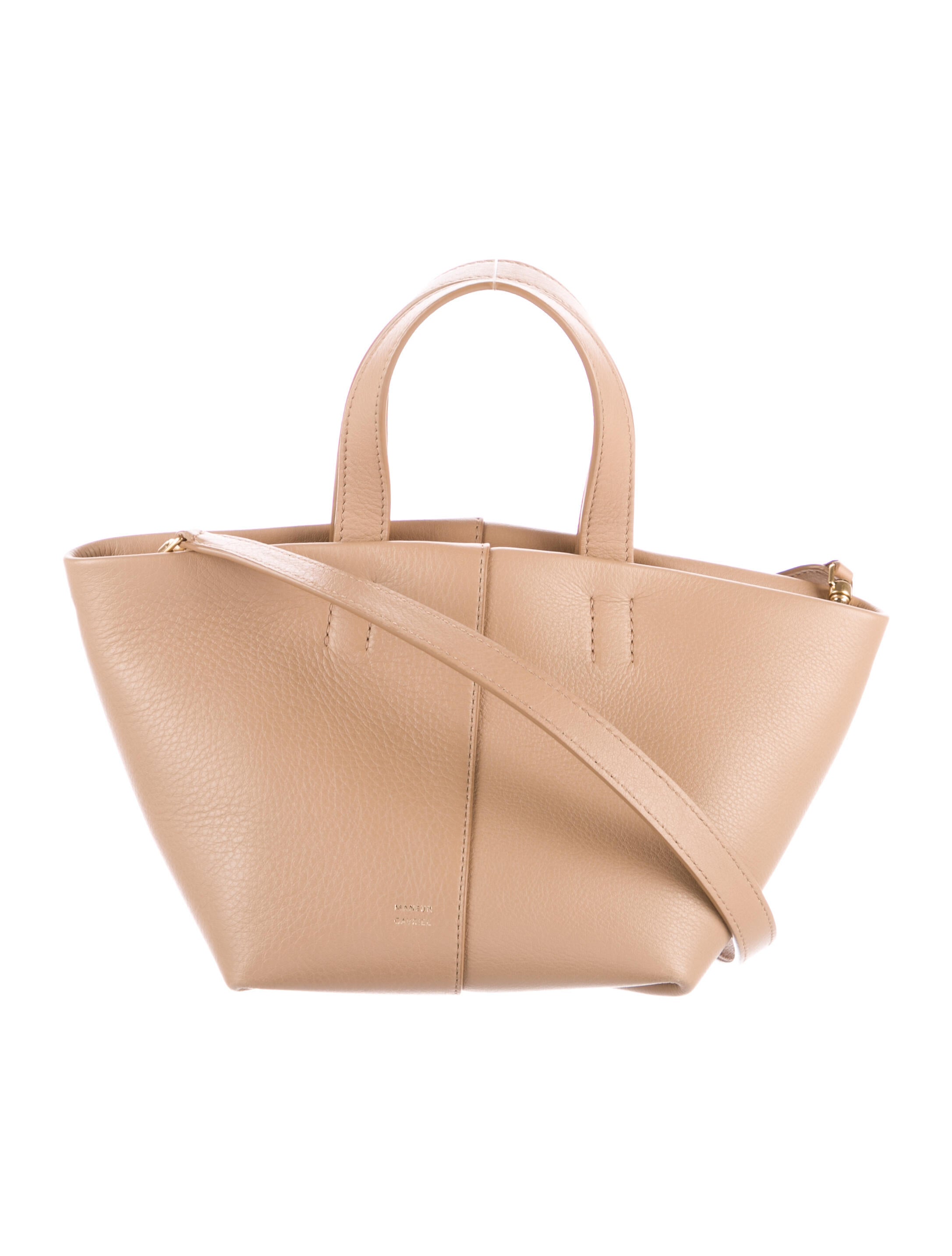 Cult Gaia LeatherTrimmed Raffia Mini Bag Neutrals Mini Bags