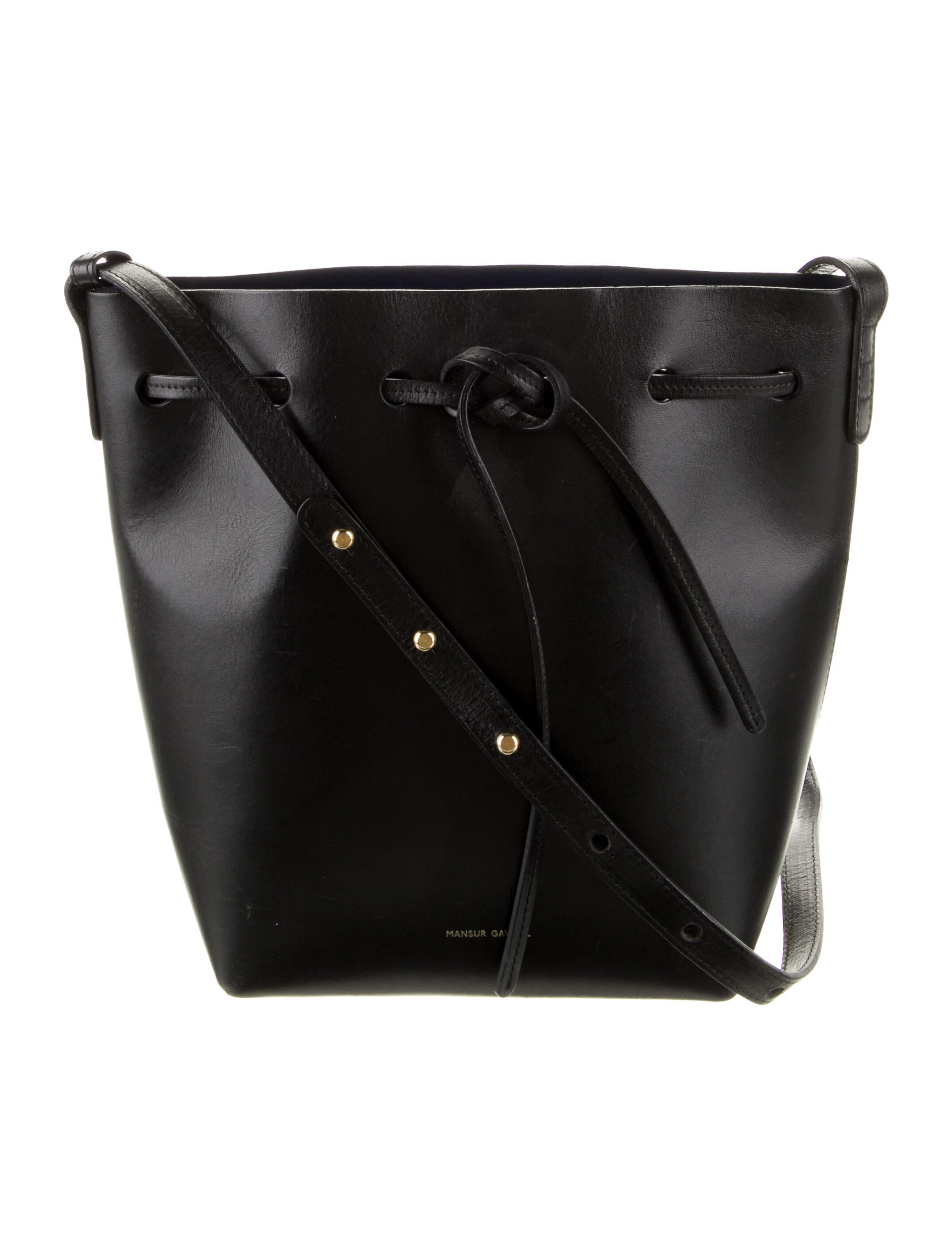 Mansur Gavriel Leather Bucket Bag Black Bucket Bags, Handbags