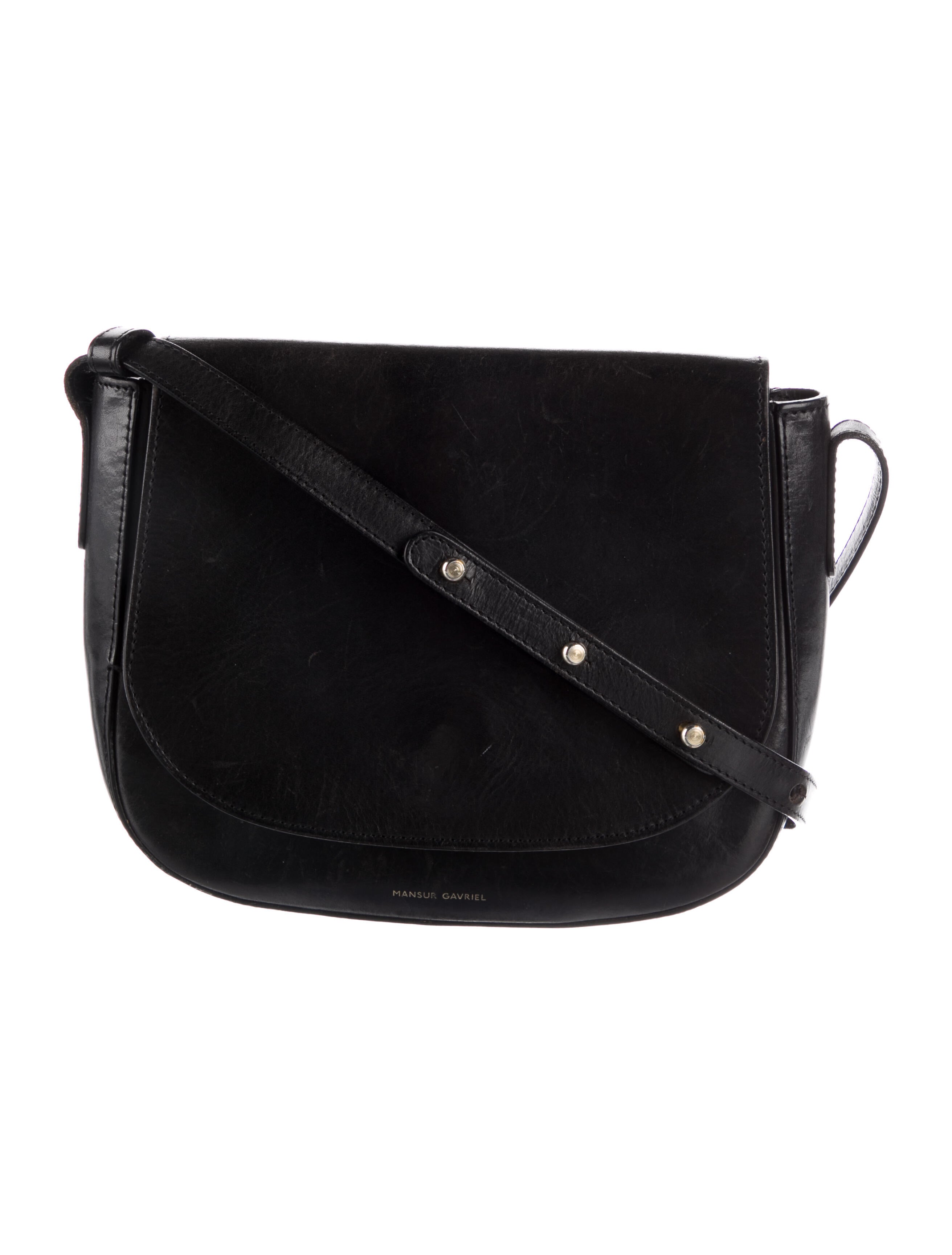 Mansur Gavriel Leather Crossbody Bag Black Crossbody Bags, Handbags