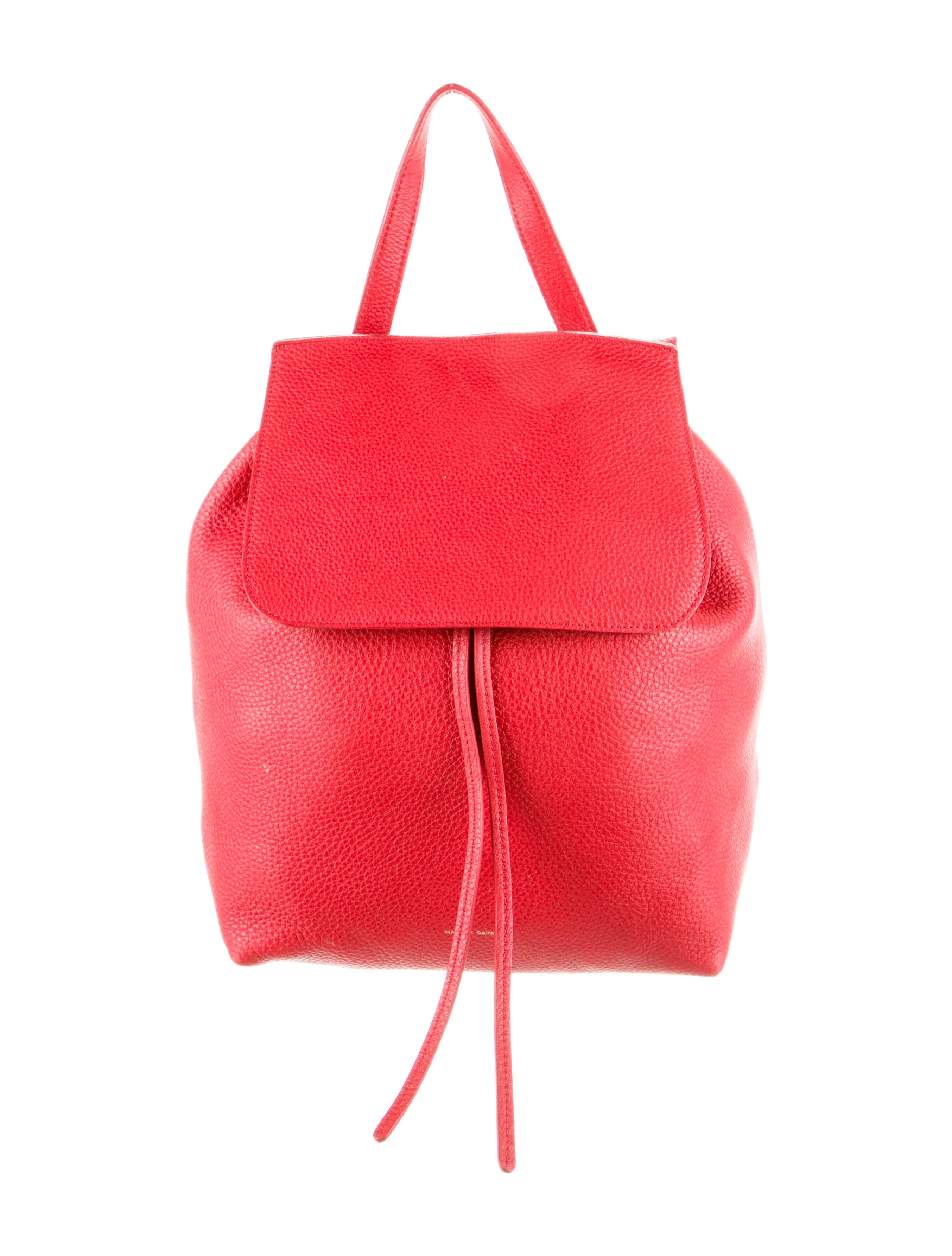 Mansur Gavriel Leather Backpack Red Backpacks, Handbags WGY41732