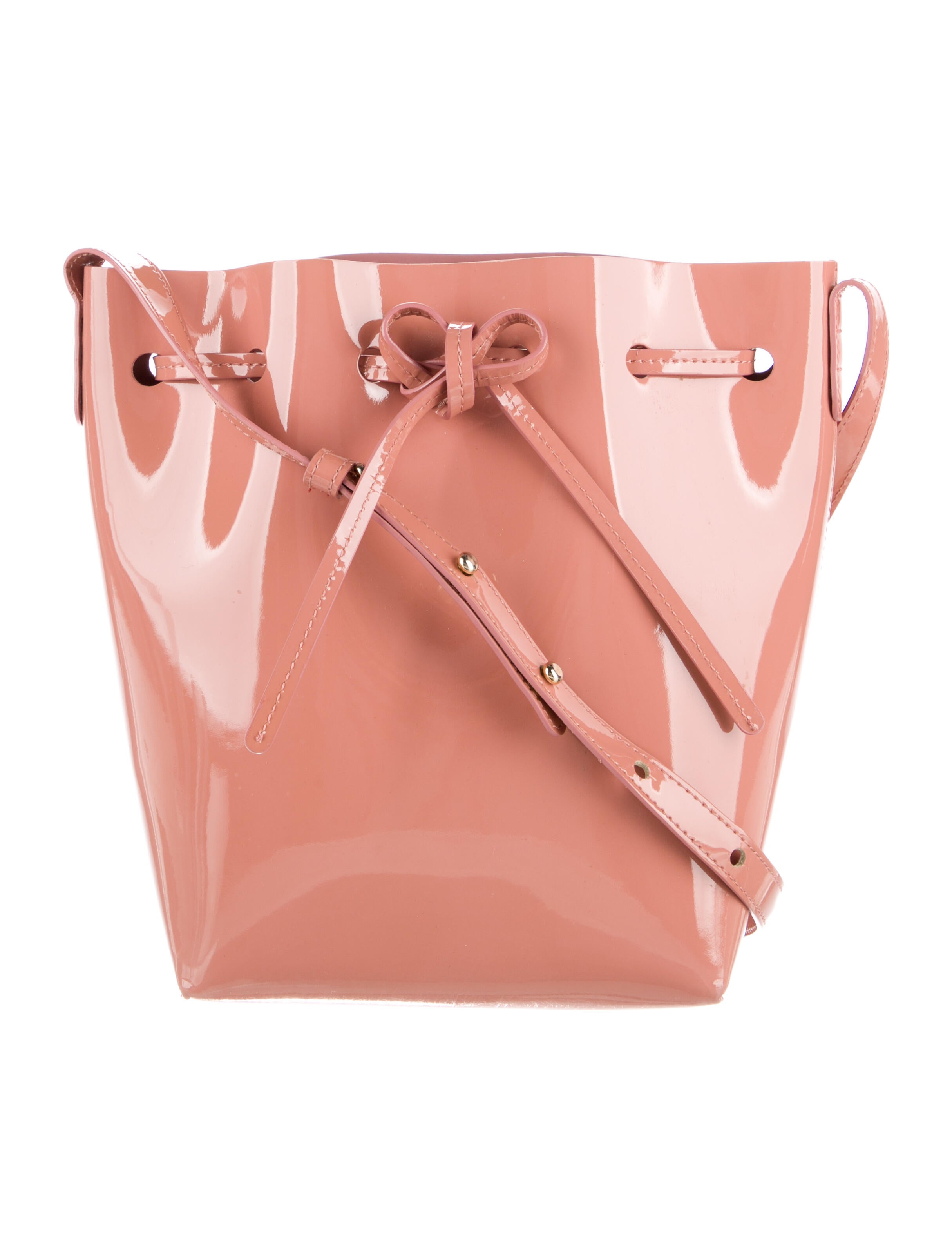 Mansur Gavriel Patent Leather Bucket Bag Pink Bucket Bags, Handbags