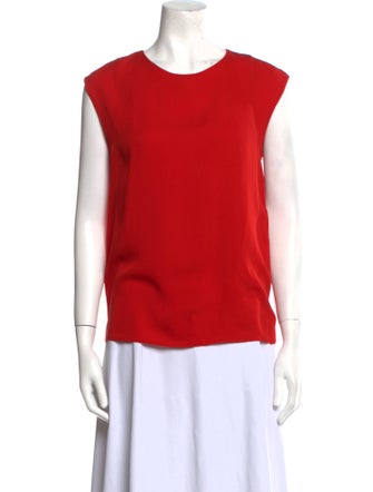 Mansur Gavriel Silk Crew Neck Top