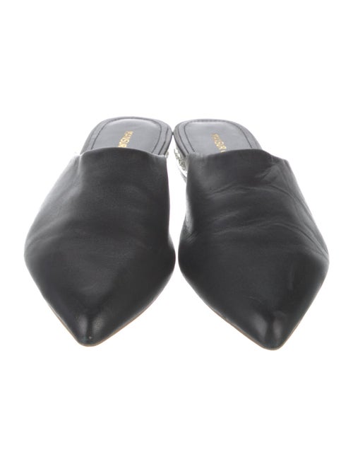 Mansur Gavriel Leather Crystal Embellishments Mules