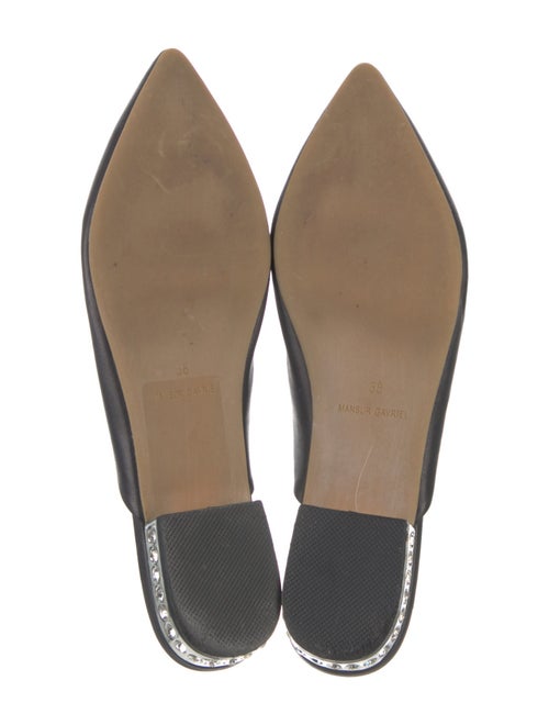 Mansur Gavriel Leather Crystal Embellishments Mules