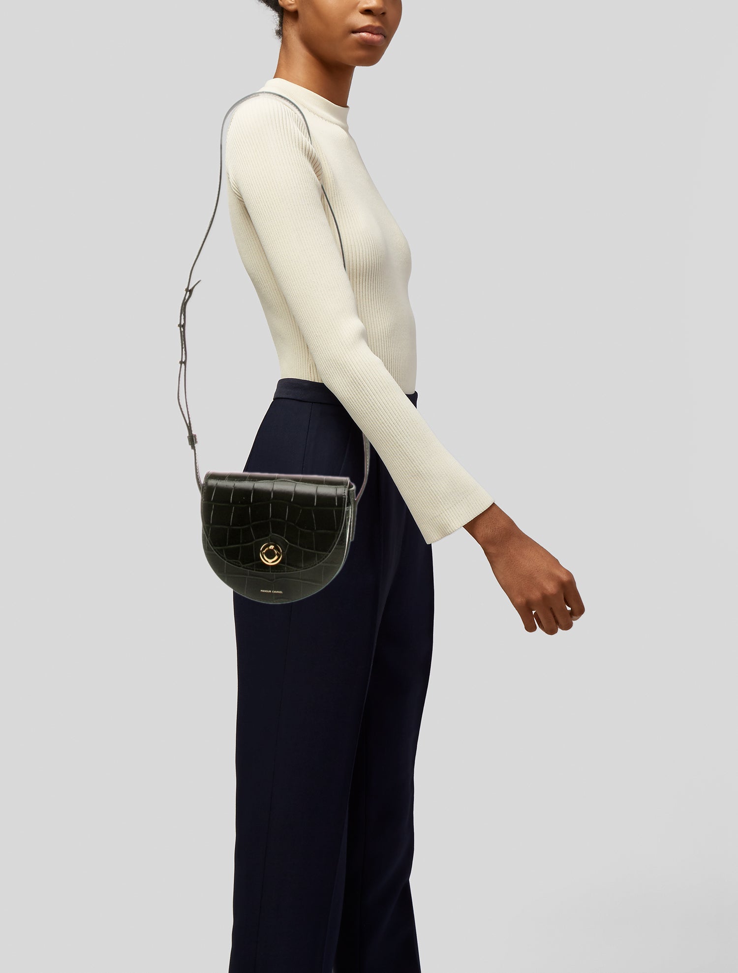 Mansur Gavriel Embossed Leather Shoulder Bag