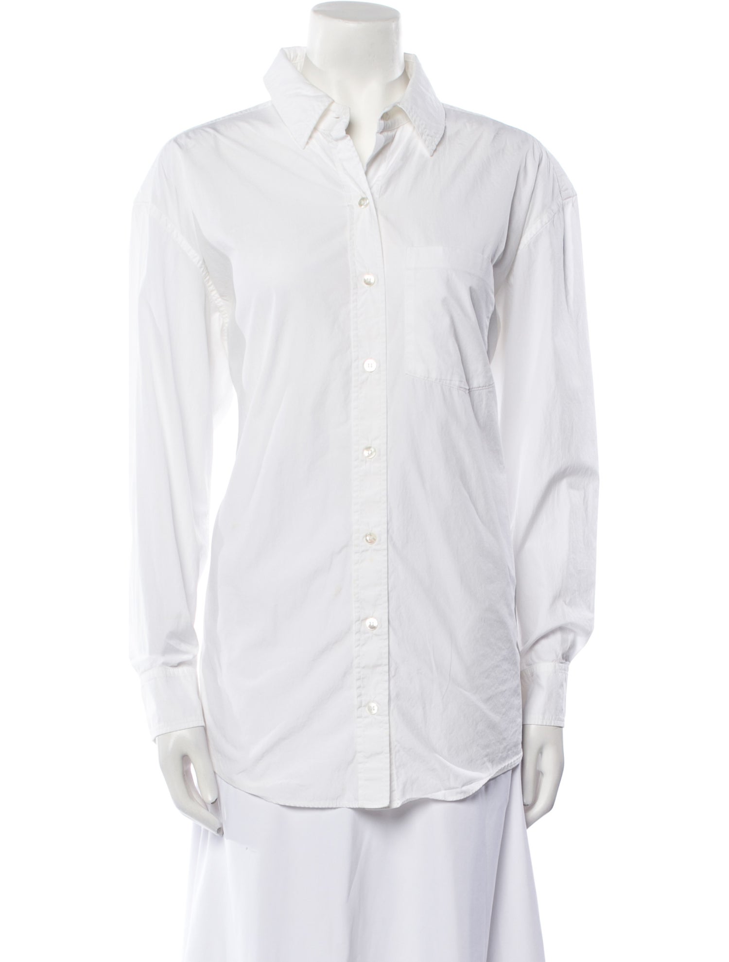 Mansur Gavriel Long Sleeve Button-Up Top