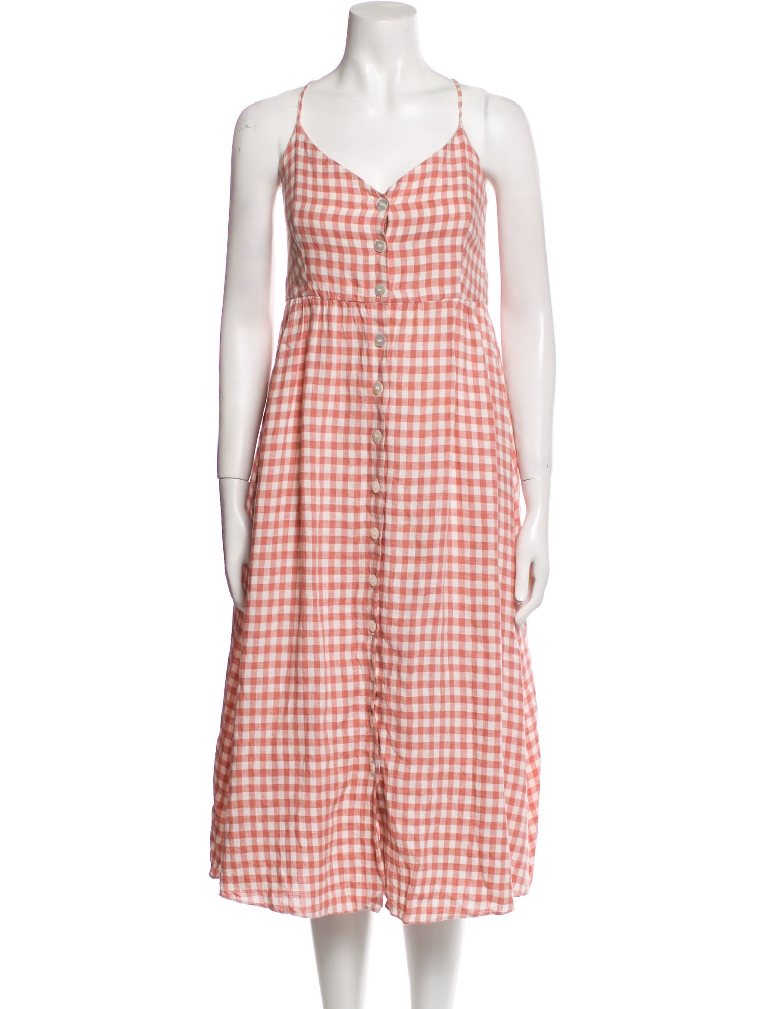 Mansur Gavriel Linen Midi Length Dress