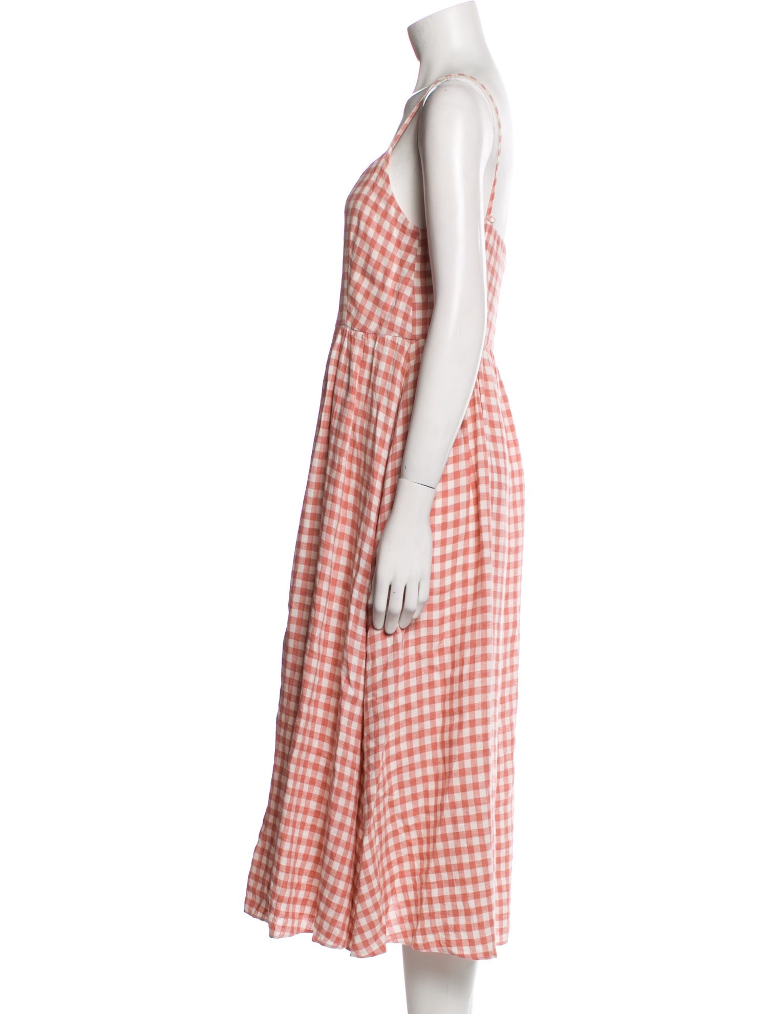 Mansur Gavriel Linen Midi Length Dress