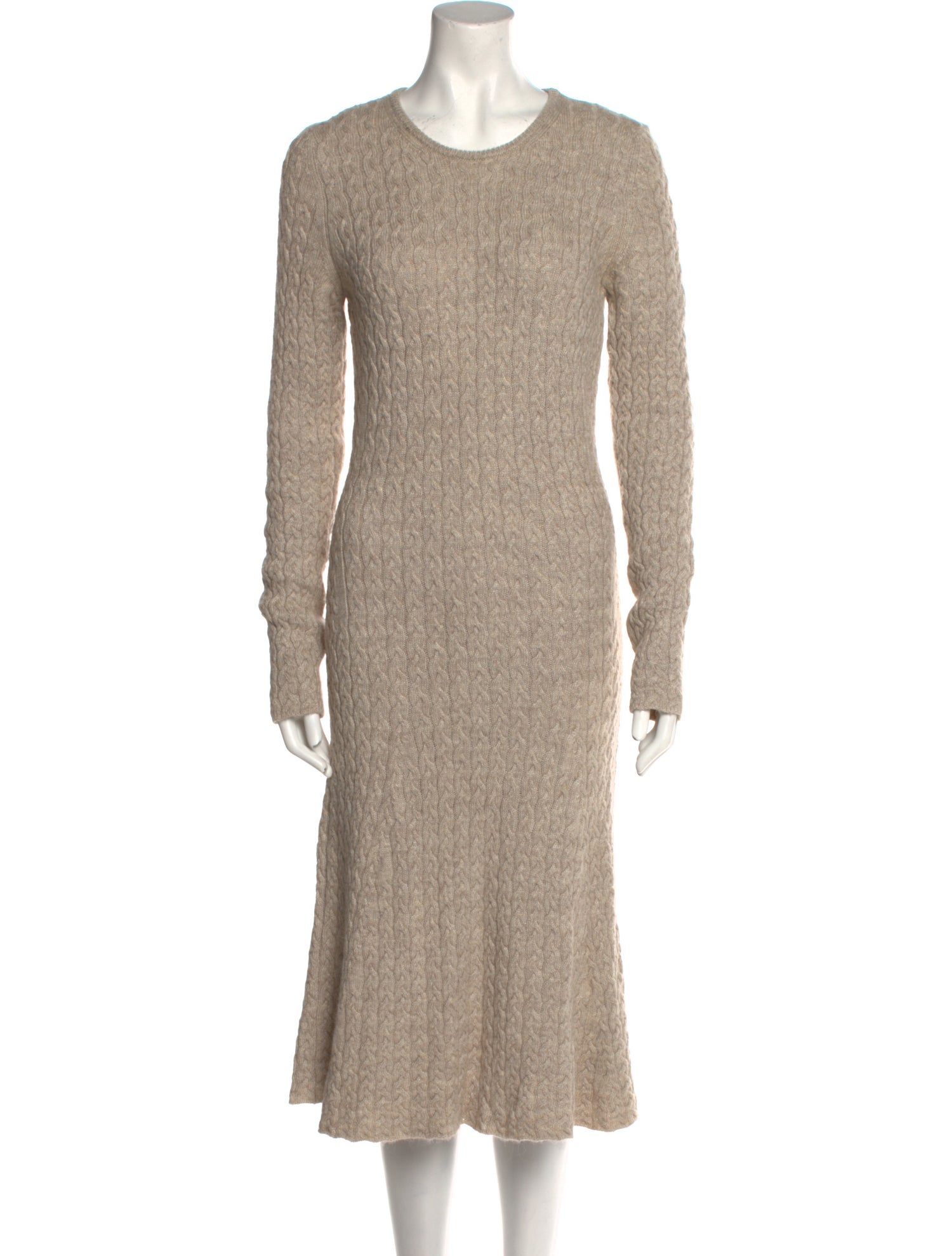 Mansur Gavriel Crew Neck Midi Length Dress
