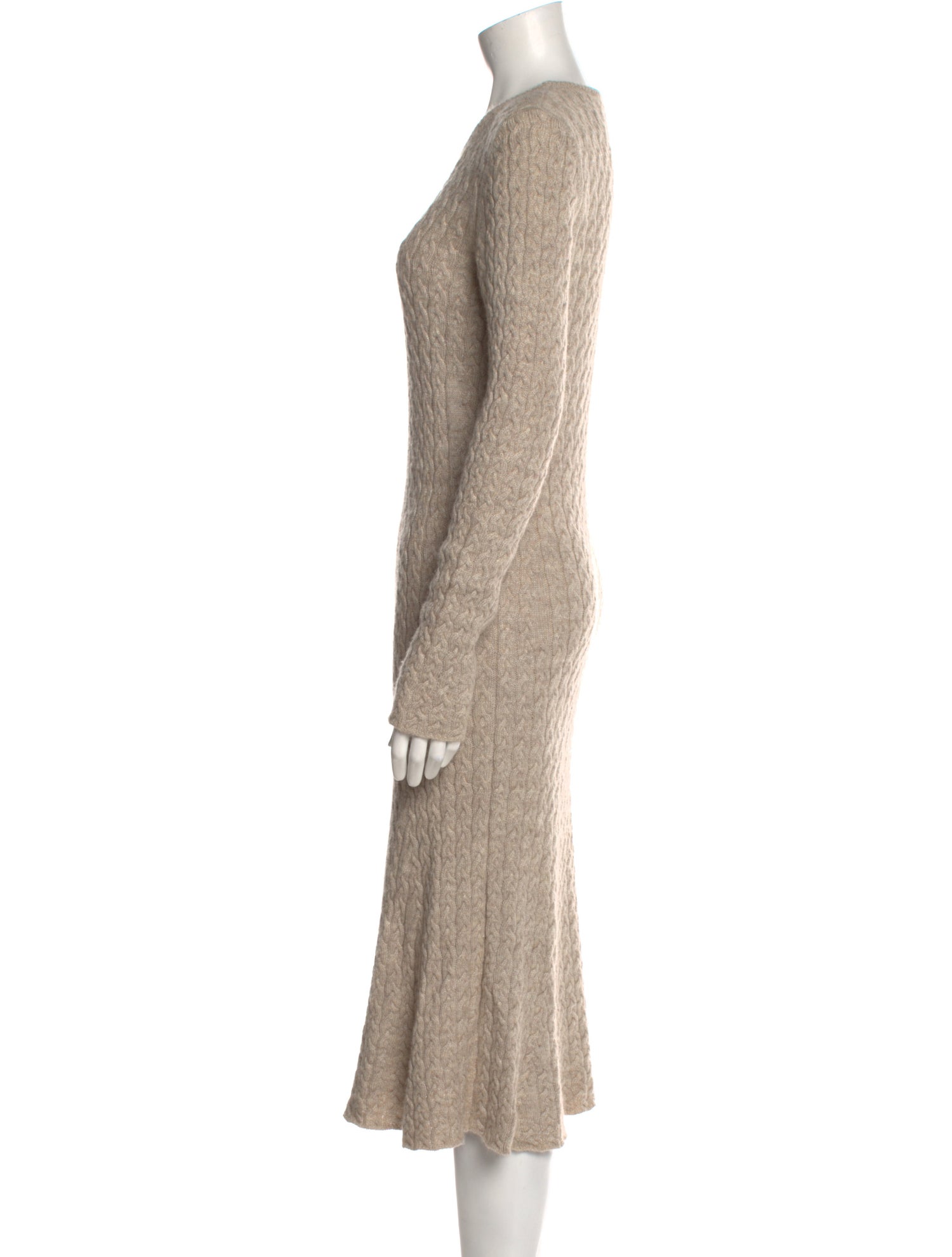 Mansur Gavriel Crew Neck Midi Length Dress