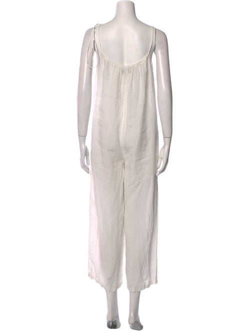 Mansur Gavriel Linen Square Neckline Jumpsuit