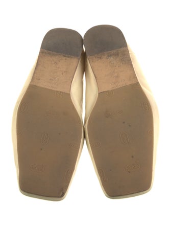 Mansur Gavriel Leather Embroidered Accent Mules