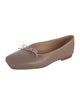 Mansur Gavriel Leather Bow Accents Ballet Flats