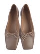 Mansur Gavriel Leather Bow Accents Ballet Flats