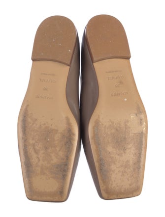 Mansur Gavriel Leather Bow Accents Ballet Flats
