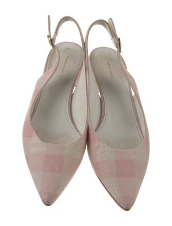 Mansur Gavriel Canvas Printed Slingback Pumps